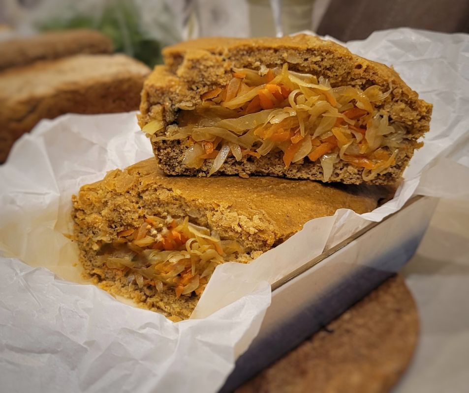 Заливной пирог с капустой