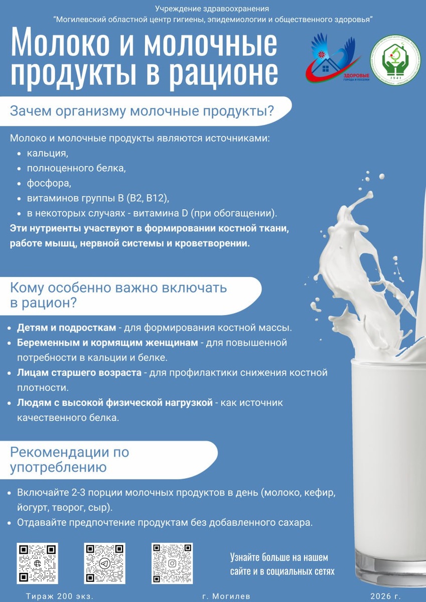 Молоко и его роль в сохранении здоровья