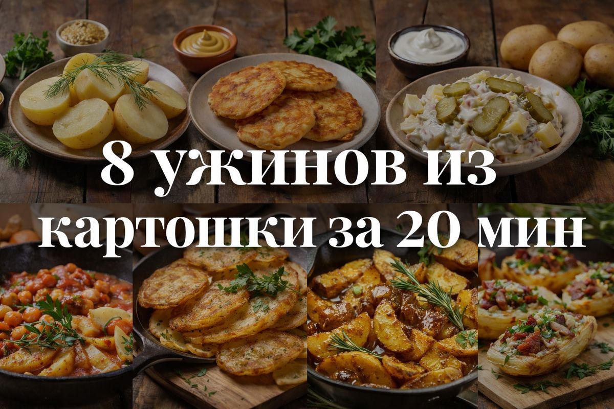Как быстро приготовить картошку на ужин: 8 простых рецептов за 20 минут